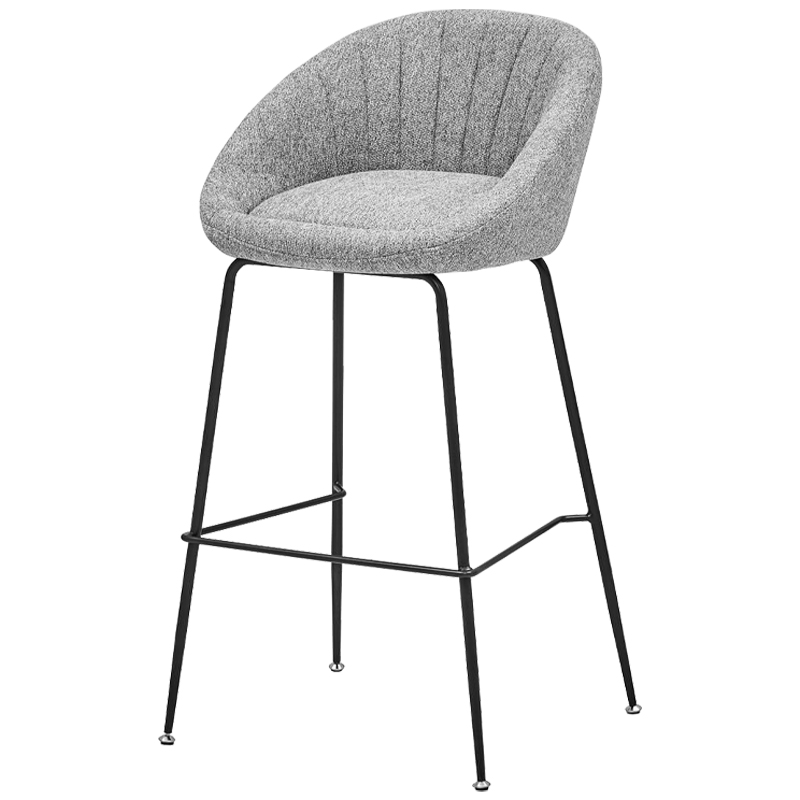 Барный стул Alberto Bar Stool Gray Черный Светло-серый в Казани | Loft Concept 