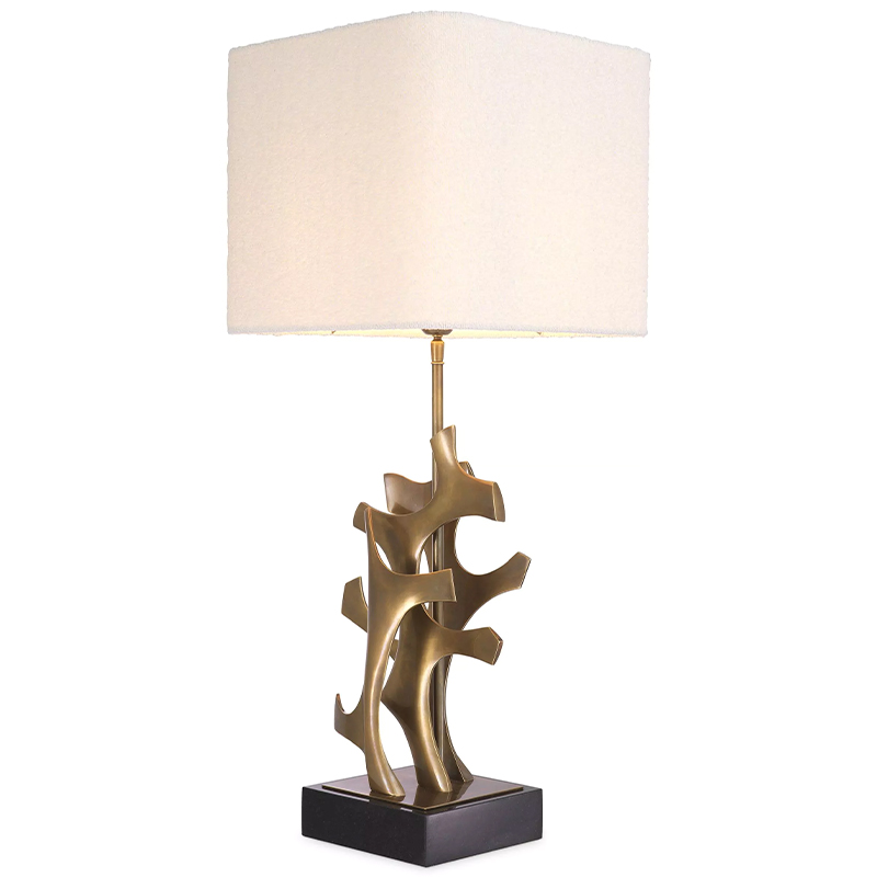 Настольная лампа Eichholtz Table Lamp Agape Brass Белый Латунь в Казани | Loft Concept 