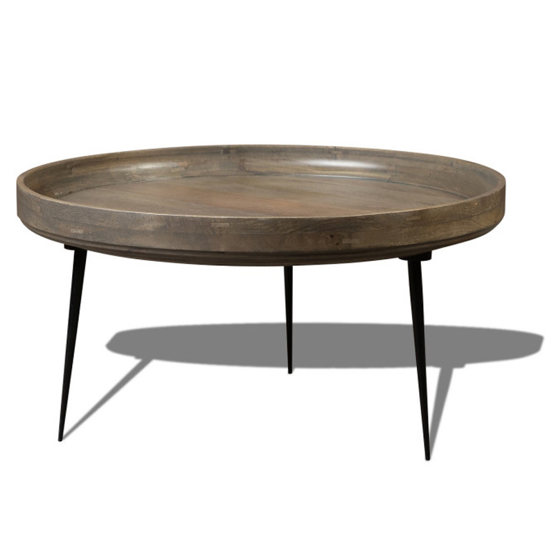 Кофейный стол Davidson Coffee Table platinum 40 Серый Черный в Казани | Loft Concept 