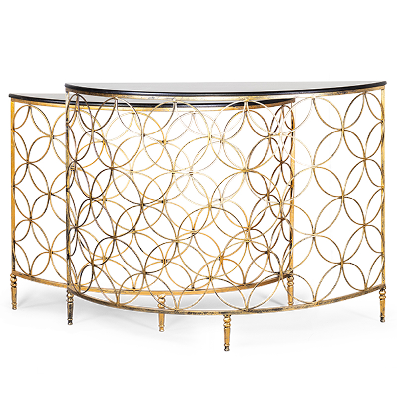 Комплект консолей Gold Lace Console Золотой в Казани | Loft Concept 