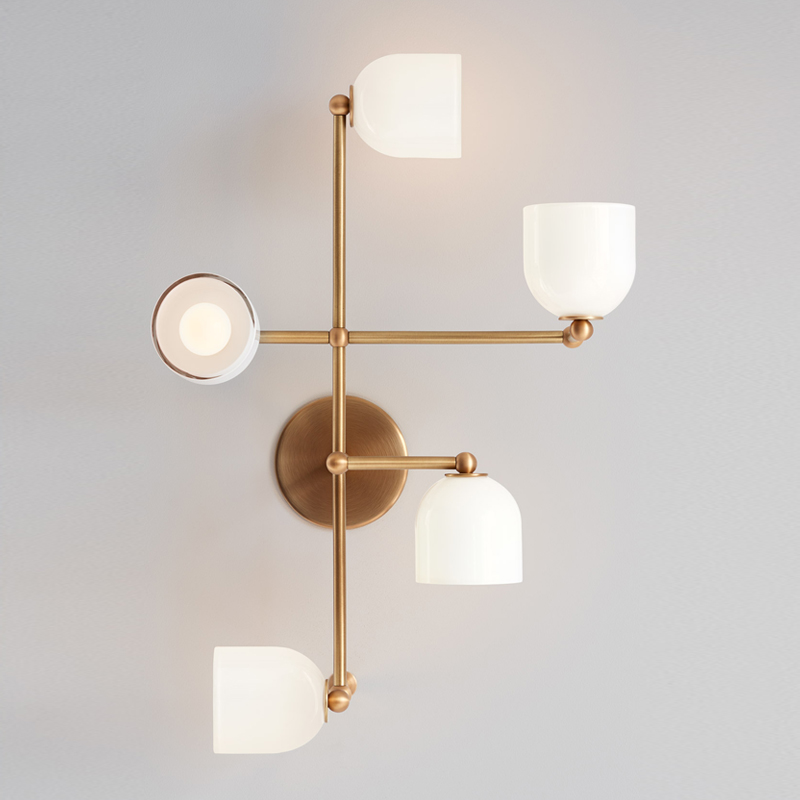 Бра Edie Sconce white Латунь Белый в Казани | Loft Concept 