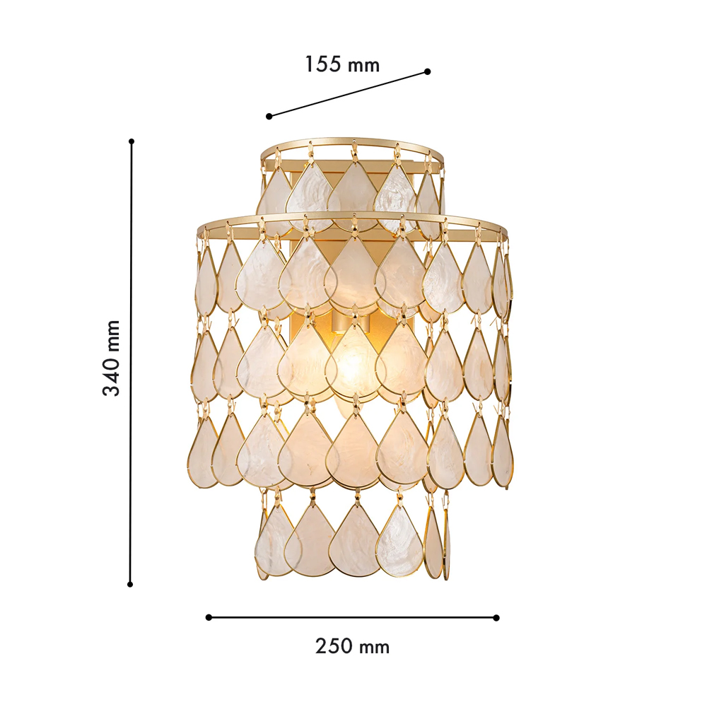 Бра с декором из натуральной морской ракушки Iridescent Light в Казани
