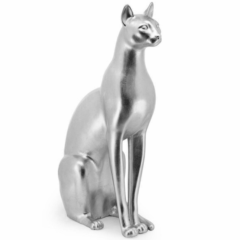 Статуэтка Abhika Egyptian Cat Silver Серебряный в Казани | Loft Concept 