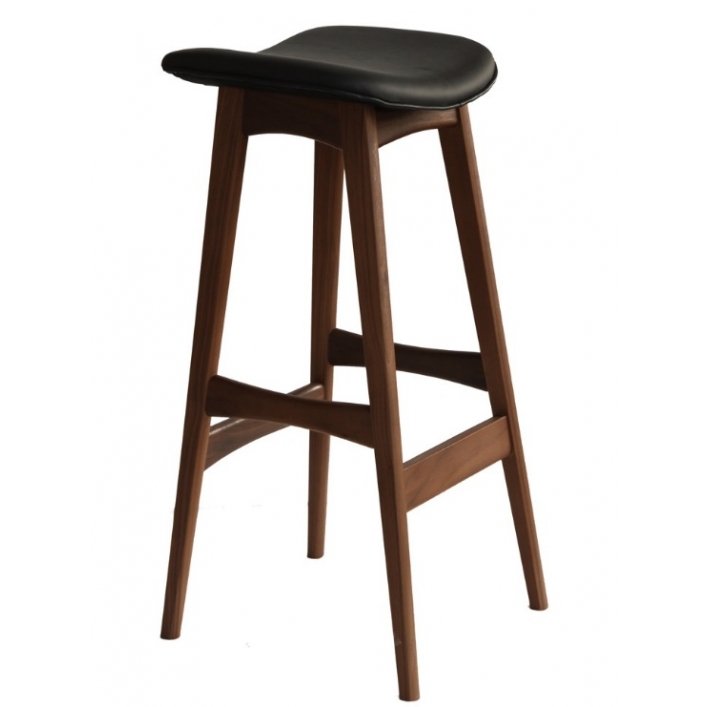 Стул Johannes Andersen Allegra Bar Stool Черный Коричневый в Казани | Loft Concept 