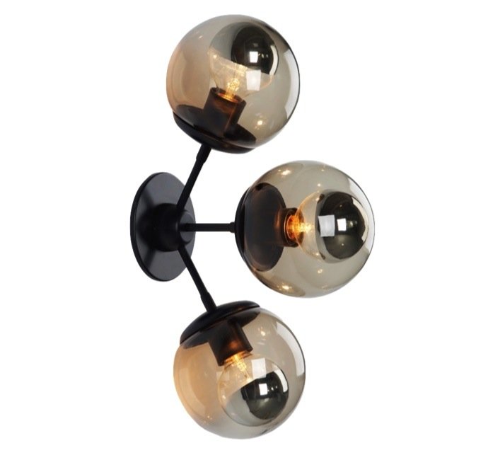 бра Modo Sconce 3 Globes Черный в Казани | Loft Concept 