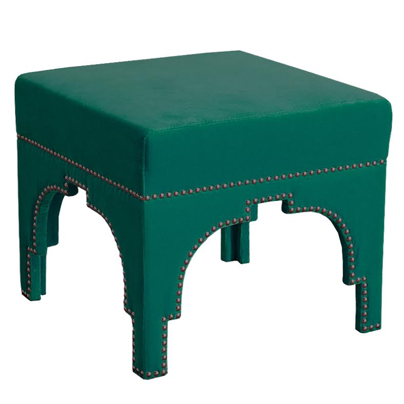 Raelynn Velvet Ottoman Изумрудный в Казани | Loft Concept 