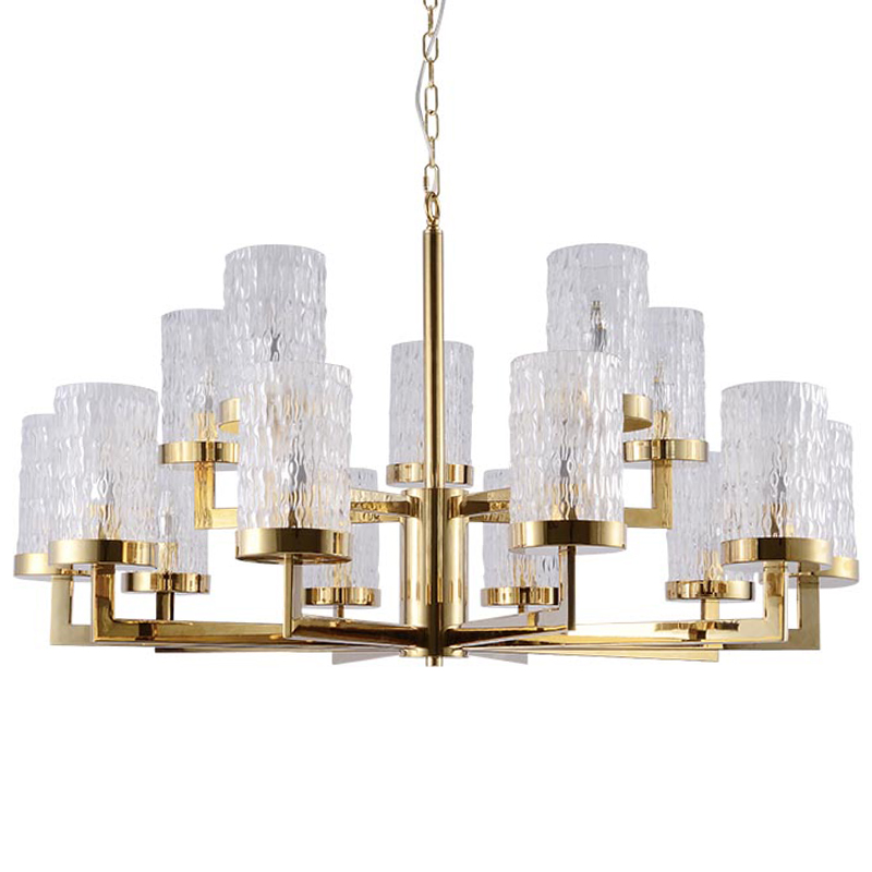 Люстра Estebe Glass Gold Chandelier 14 Золотой Прозрачный в Казани | Loft Concept 