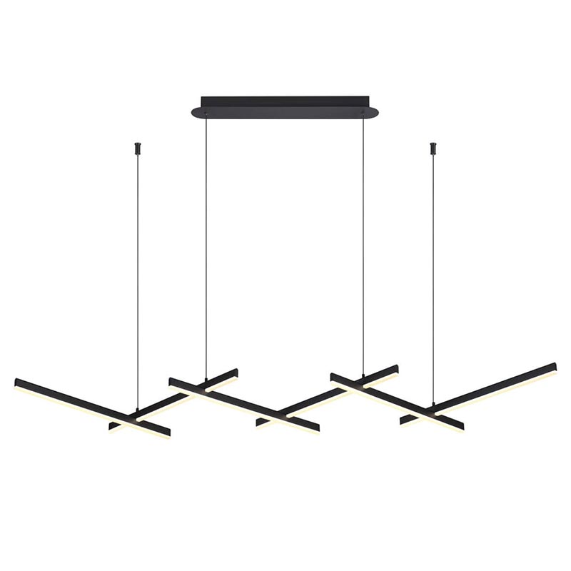 Люстра Rolf Black Lines Linear Chandelier Черный в Казани | Loft Concept 