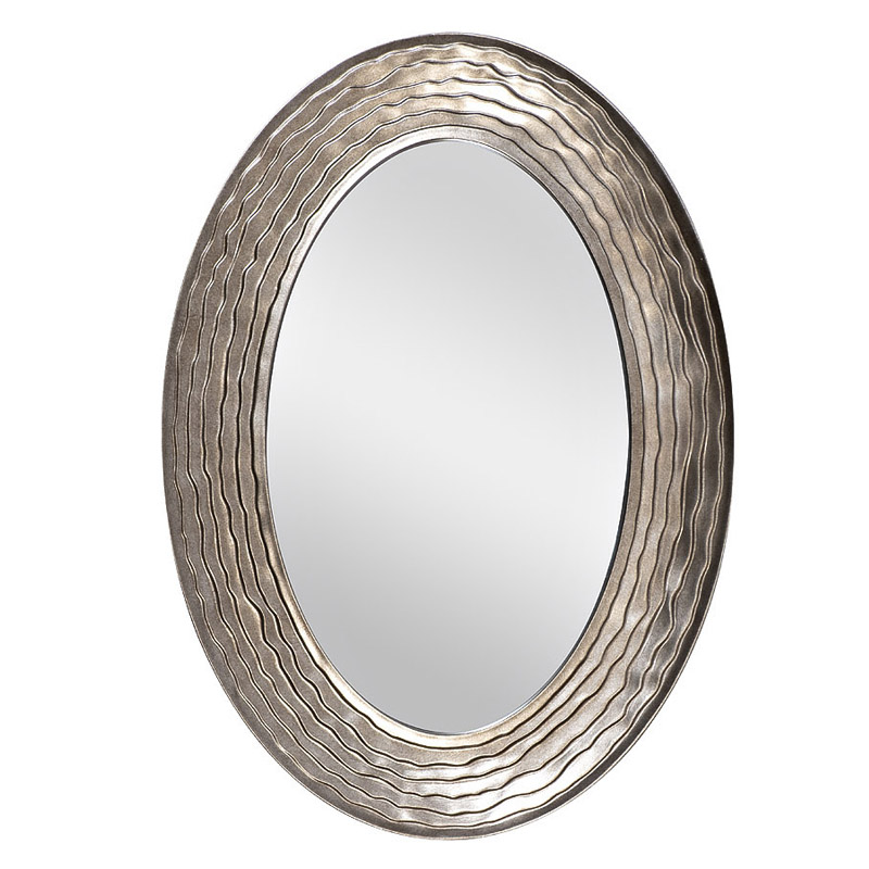 Зеркало Waves Dark Silver Oval Mirror  в Казани | Loft Concept 