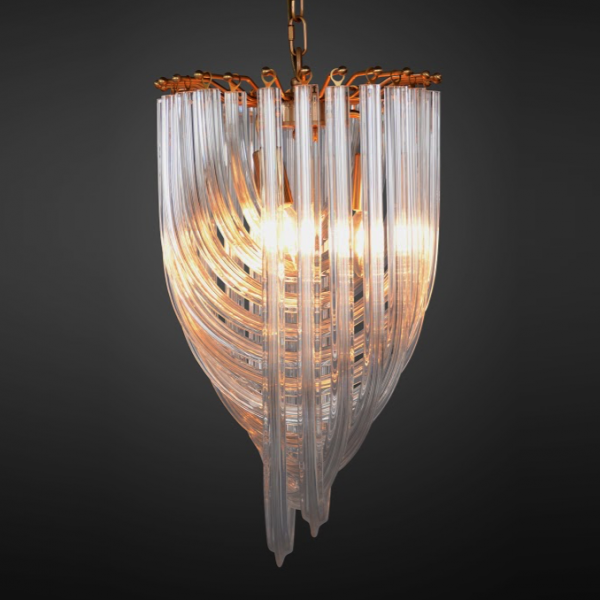 Люстра Retro Frozen Glass Chandelier 30 Champagne  в Казани | Loft Concept 