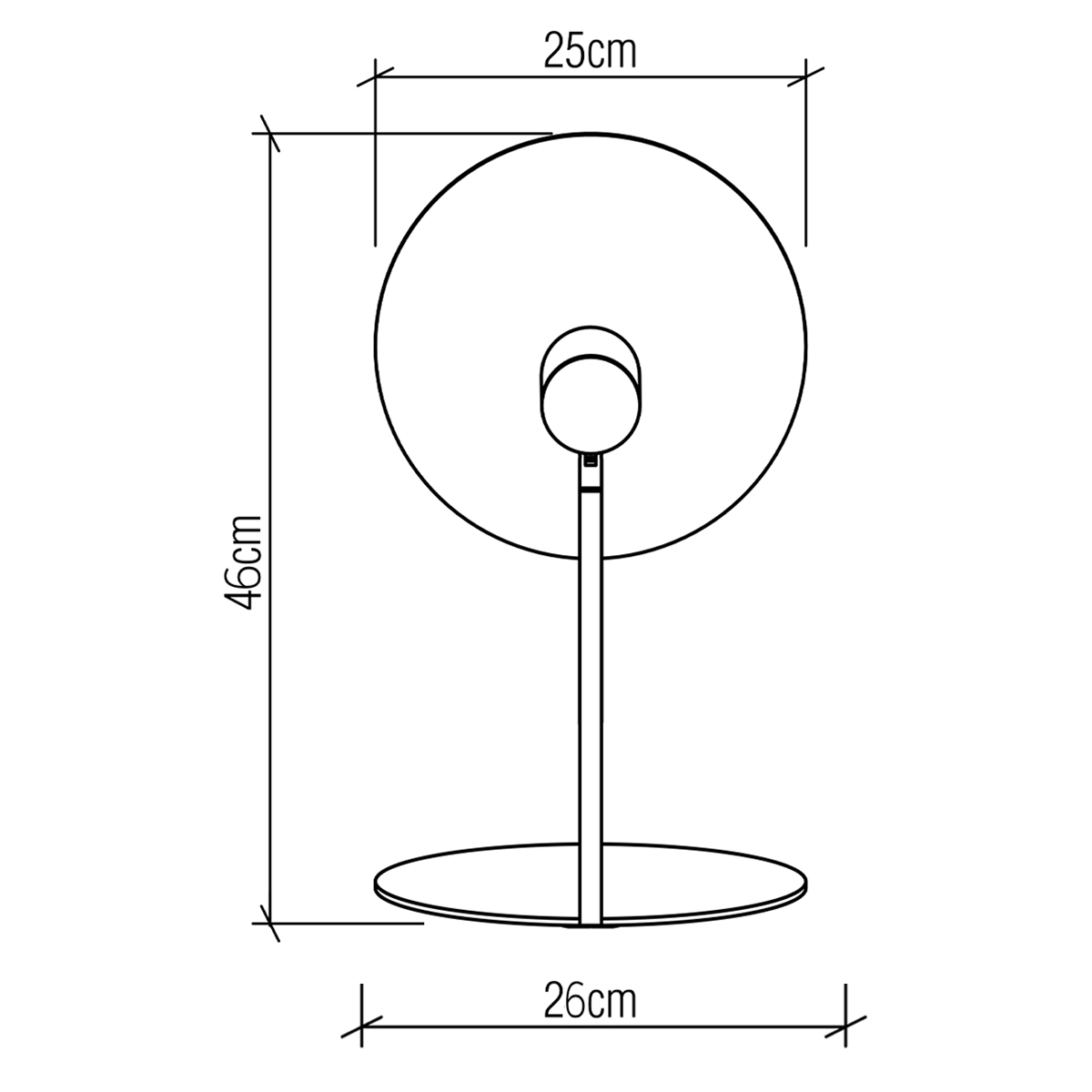 Настольная лампа с круглым деревянным отражателем и черным цилиндрическим плафоном Accord Lighting в Казани
