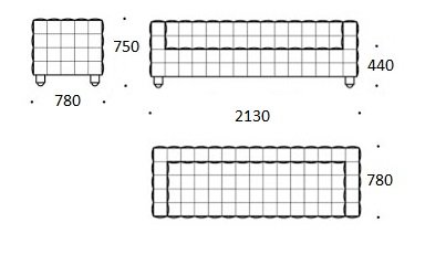 Диван Kubus 3 seater в Казани