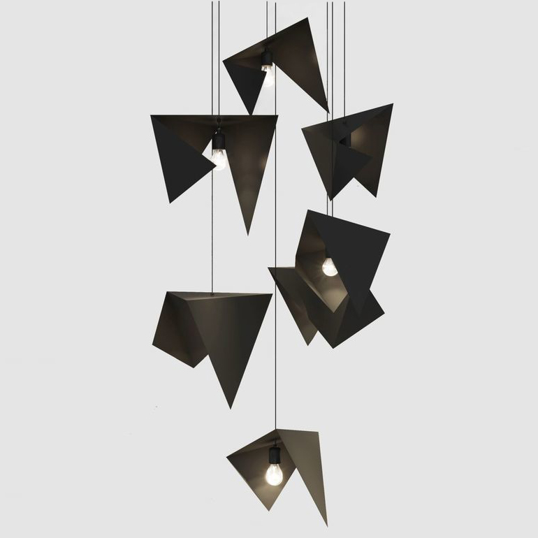 Люстра Chandelier BIRD 7 black LGH0731 Черный матовый в Казани | Loft Concept 