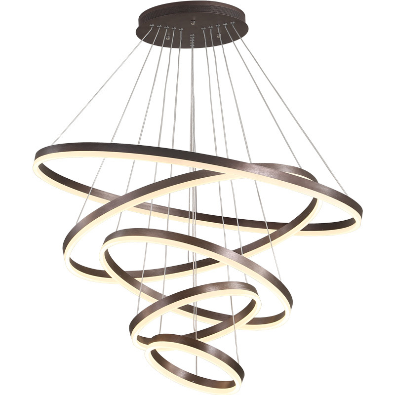 Люстра Ribbon Circles Chandelier Темная бронза в Казани | Loft Concept 