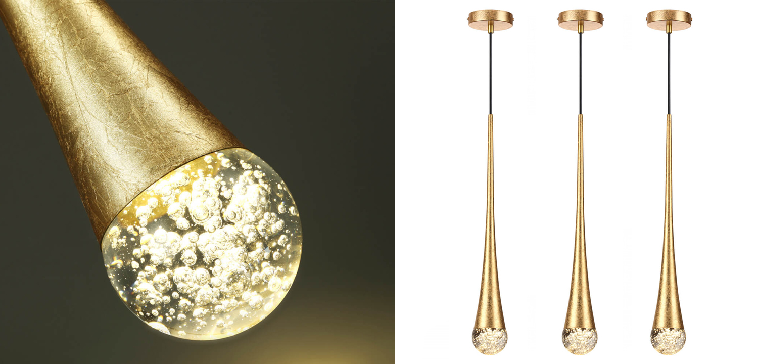Подвесной светильник Golden Drop Lamp - фото