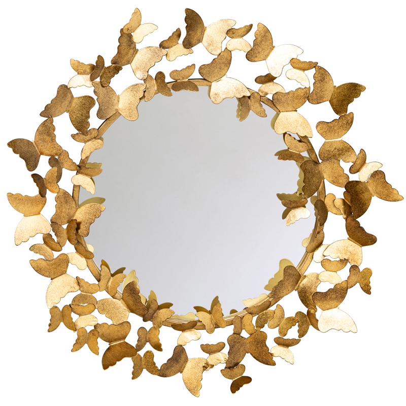 Зеркало Butterflies Circle Gold Mirror  в Казани | Loft Concept 