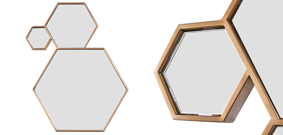 Зеркало Hexagons Mirror Зеркало Hexagons Mirror - Loft-Concept в Казани