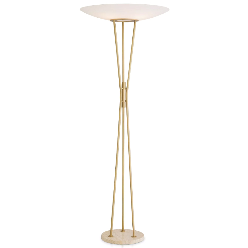 Торшер Eichholtz Floor Lamp Collina Латунь Белый Песочный в Казани | Loft Concept 