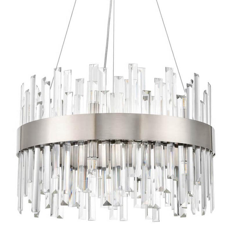 Люстра Cramer Chandelier 50 satin nickel Прозрачный (Transparent) Никель Сатин в Казани | Loft Concept 