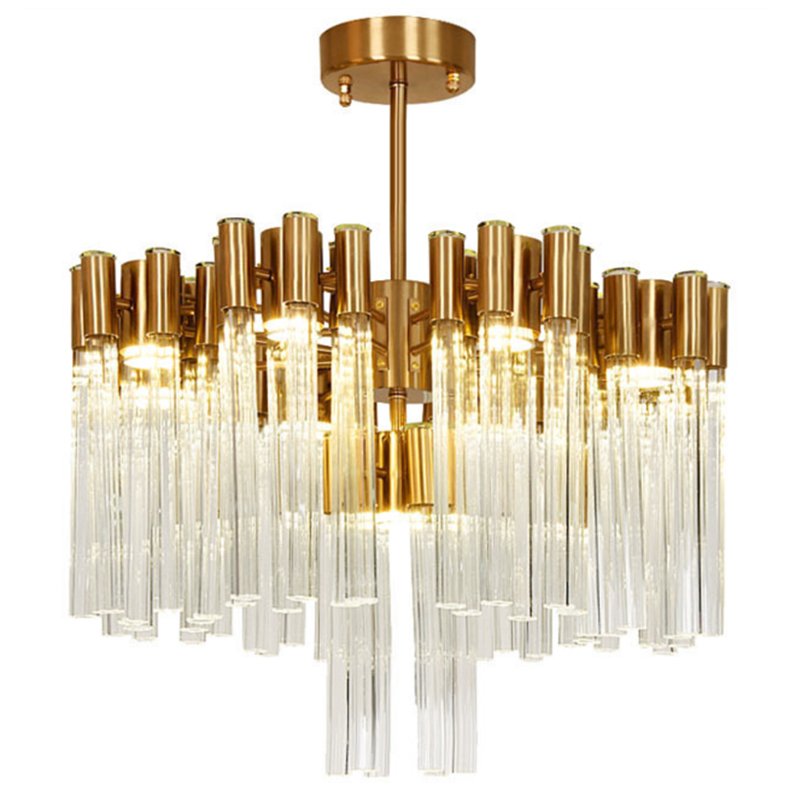 Люстра Contemporary chandelier crystal brass 65 Глянцевое золото Прозрачное Стекло в Казани | Loft Concept 