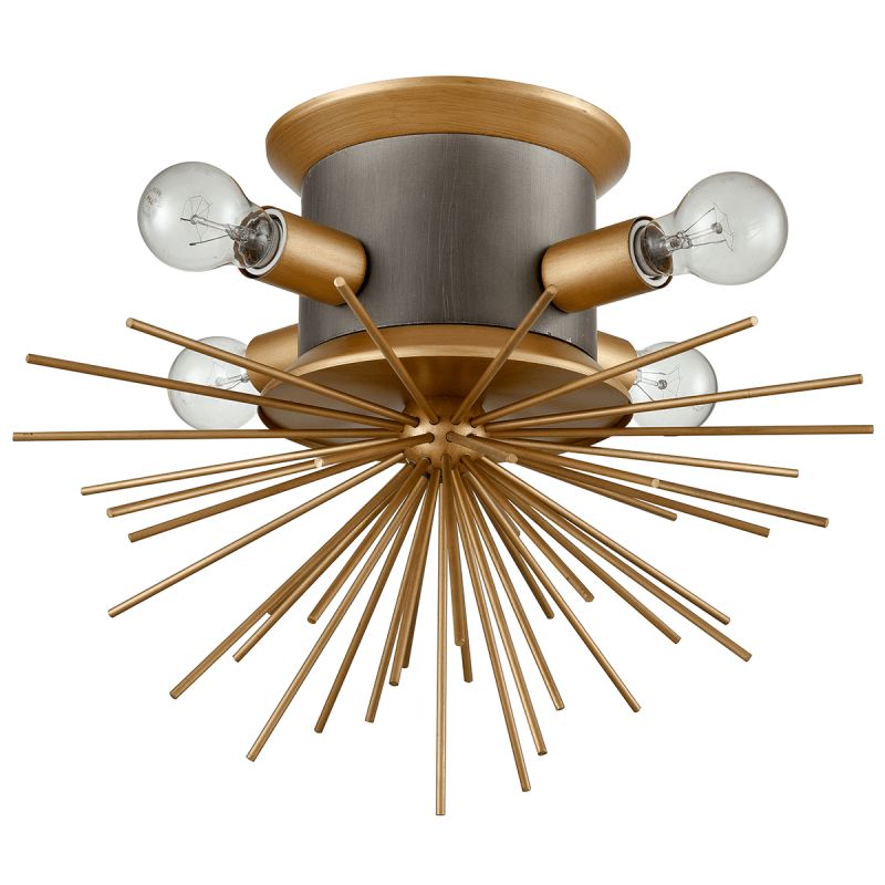 Потолочный светильник Hedgehog Brass Chandelier Латунь в Казани | Loft Concept 