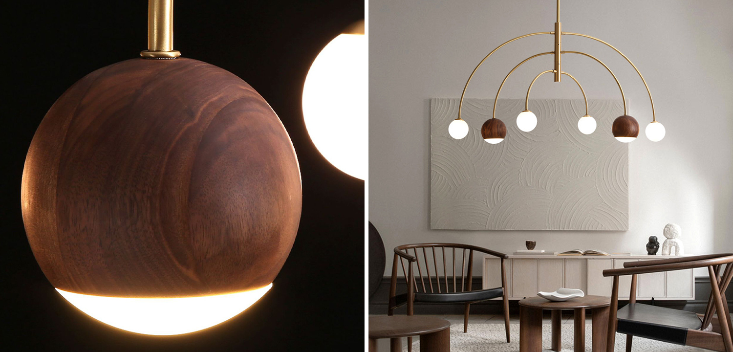 Люстра Wynne Metal Arch Wooden Chandelier - фото