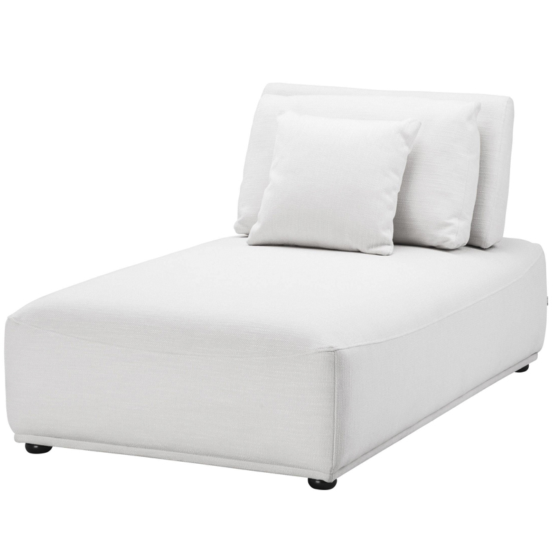 Кресло Eichholtz Chaise Longue Mondial white Белый Черный в Казани | Loft Concept 