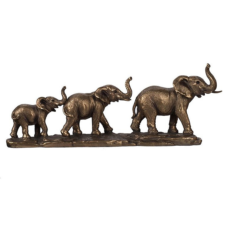 Композиция в виде семьи слонов Elephants Figurine Бронза в Казани | Loft Concept 