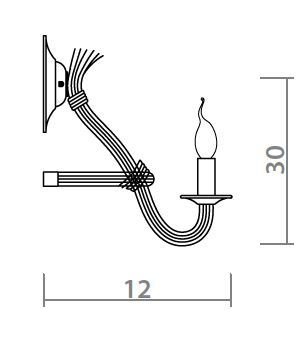 Бра Loft Rope Candle Bra в Казани