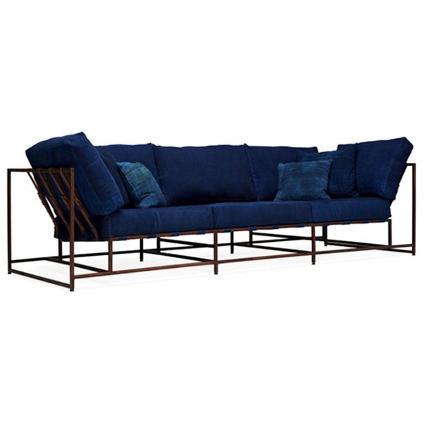 Диван Kenn X Miller sofa Indigo and copper denim Индиго в Казани | Loft Concept 