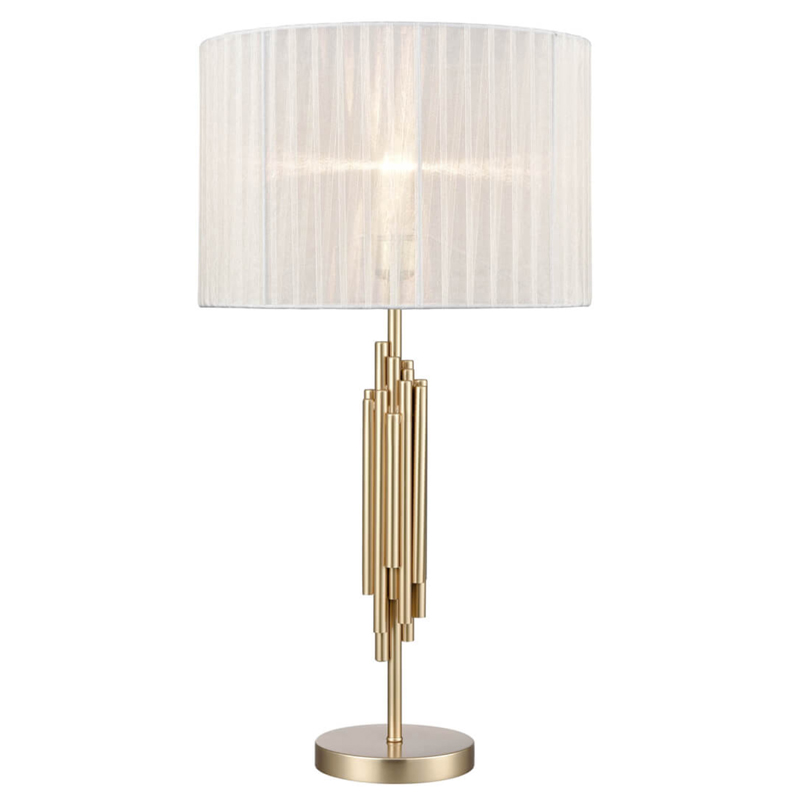 Настольная лампа с Абажуром Odeon Table Lamp ivory ( слоновая кость ) Золотой в Казани | Loft Concept 