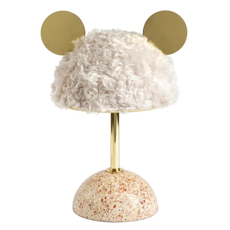 Настольная лампа White Mouse Table Lamp Белый Латунь Розовый пастельный в Казани | Loft Concept 