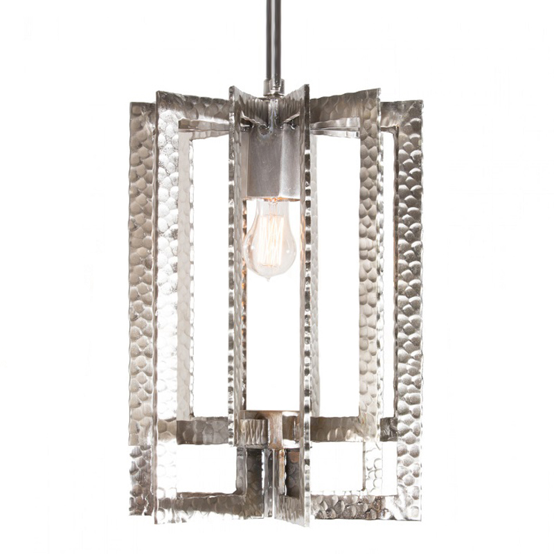 Подвесной Светильник Textured Cage Pendant Lamp silver Серебряный в Казани | Loft Concept 