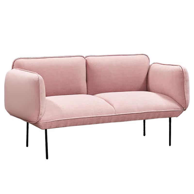 Двухместная Софа Elsa 2 Seater Sofa Розовый велюр Розовый пастельный в Казани | Loft Concept 