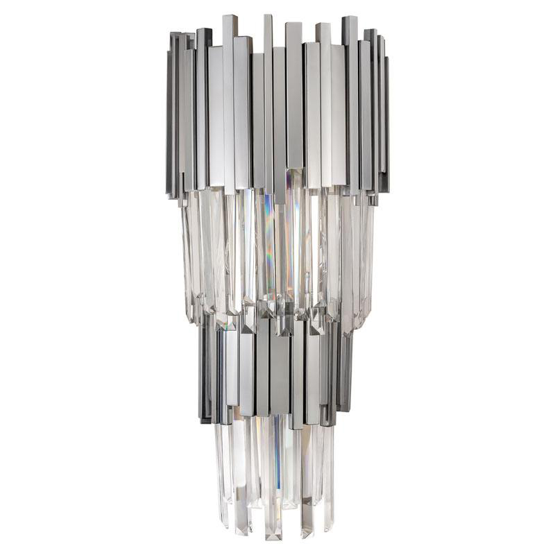 Бра Luxxu Modern Cascade Wall Lamp Silver 71 Прозрачное Стекло Серебряный в Казани | Loft Concept 