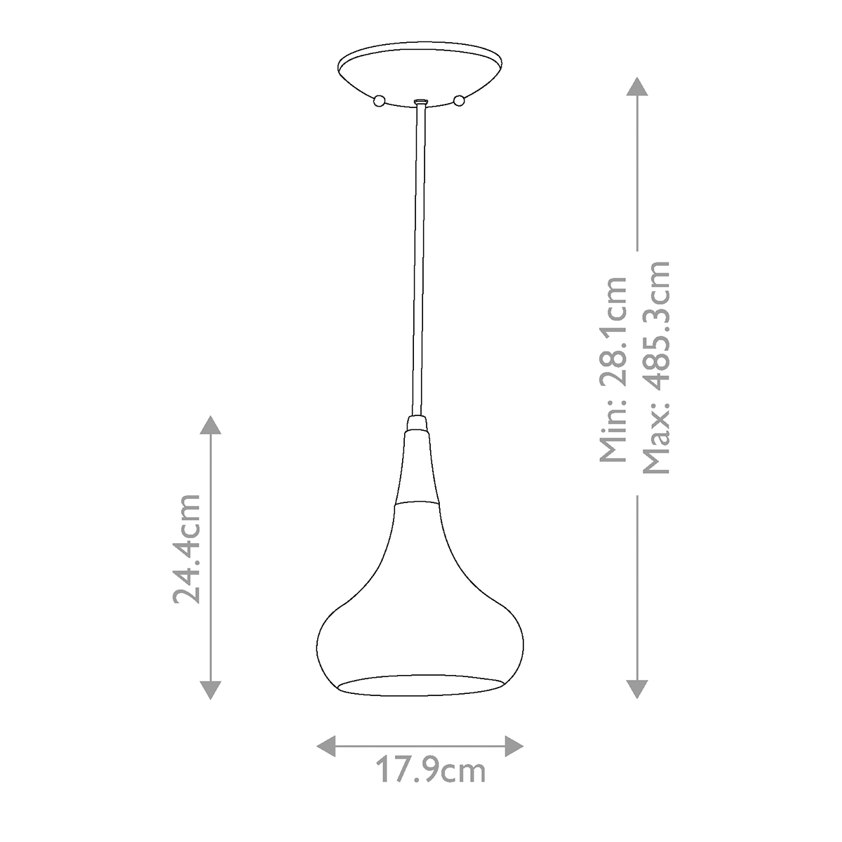  Подвесной светильник с каплевидным плафоном темного цвета Feiss в Казани