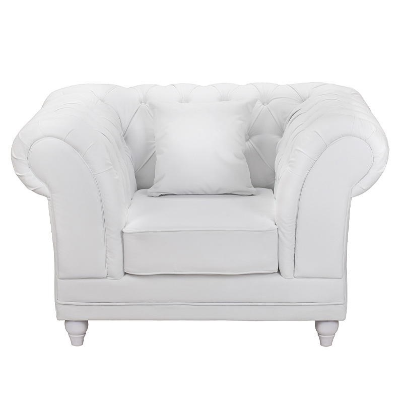 Кресло низкое с мягкой обивкой из велюра на 4-х ножках из массива березы Sophie Armchair white Белый в Казани | Loft Concept 