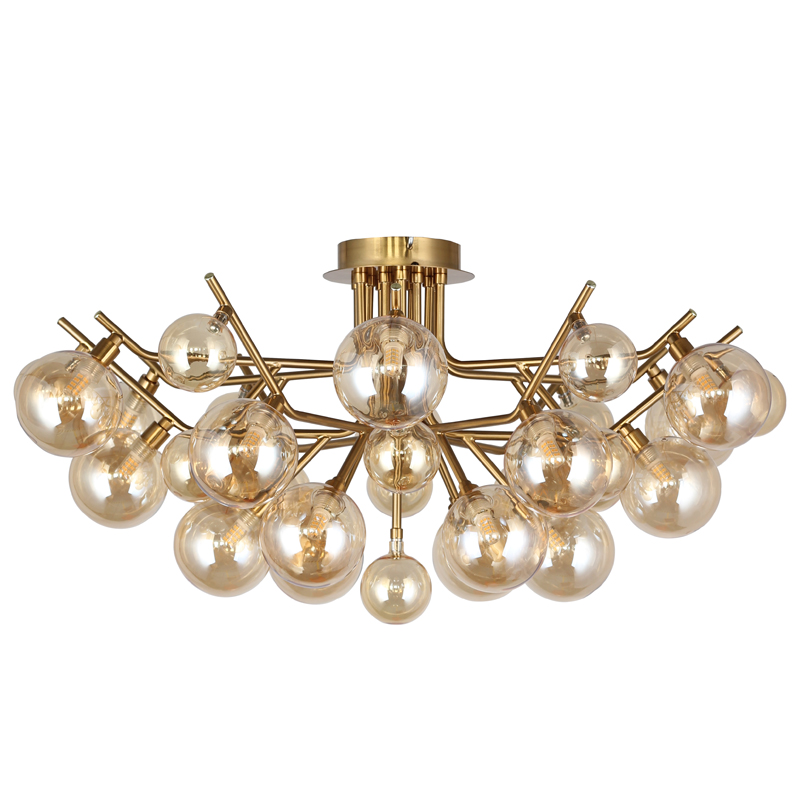 Люстра Berries Chandelier Flower bronze 18 Бронза Прозрачный в Казани | Loft Concept 