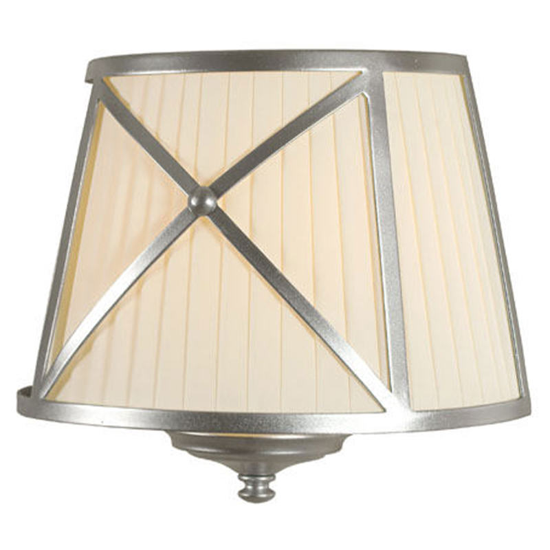 Бра Provence Lampshade Light Silver Wall Lamp Бежевый Серебряный в Казани | Loft Concept 