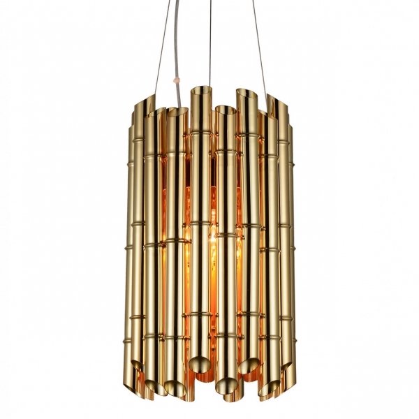 Люстра Golden Bamboo Pendant 6 Глянцевое золото в Казани | Loft Concept 