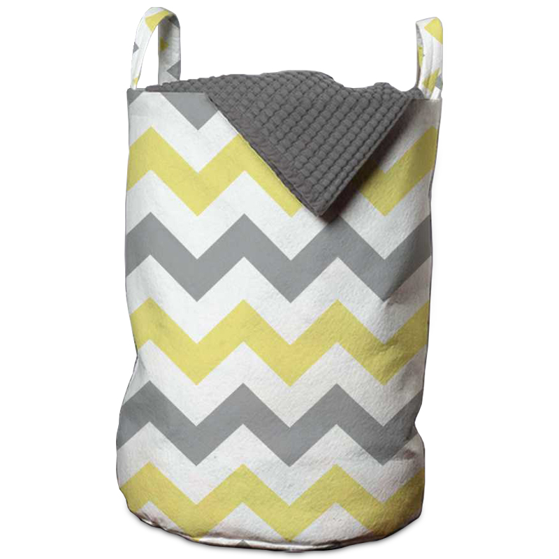 Корзина Mustard and Gray Chevron II Basket Мульти в Казани | Loft Concept 