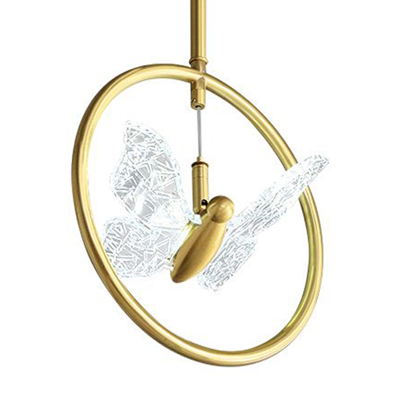 Светильник Butterfly Disk Pendant Lamp H Прозрачный Латунь в Казани | Loft Concept 