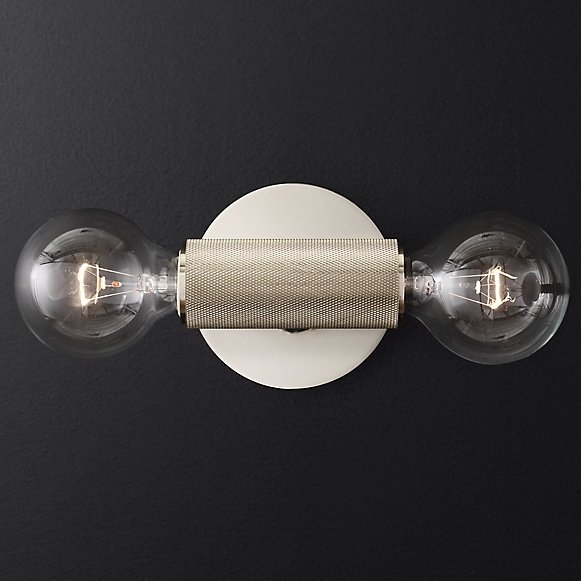 Бра RH Utilitaire Inline Sconce Silver Никель в Казани | Loft Concept 