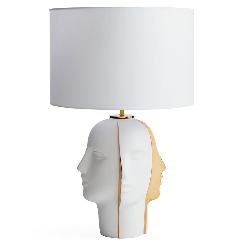 Настольная лампа ATLAS SPLIT TABLE LAMP Глянцевое золото Белый в Казани | Loft Concept 