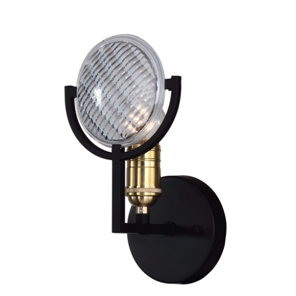 Бра RH Gaslight Lens Sconce 1 Черный в Казани | Loft Concept 