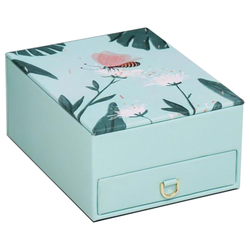 Шкатулка Butterfly And Flowers Box Мятный Зеленый в Казани | Loft Concept 