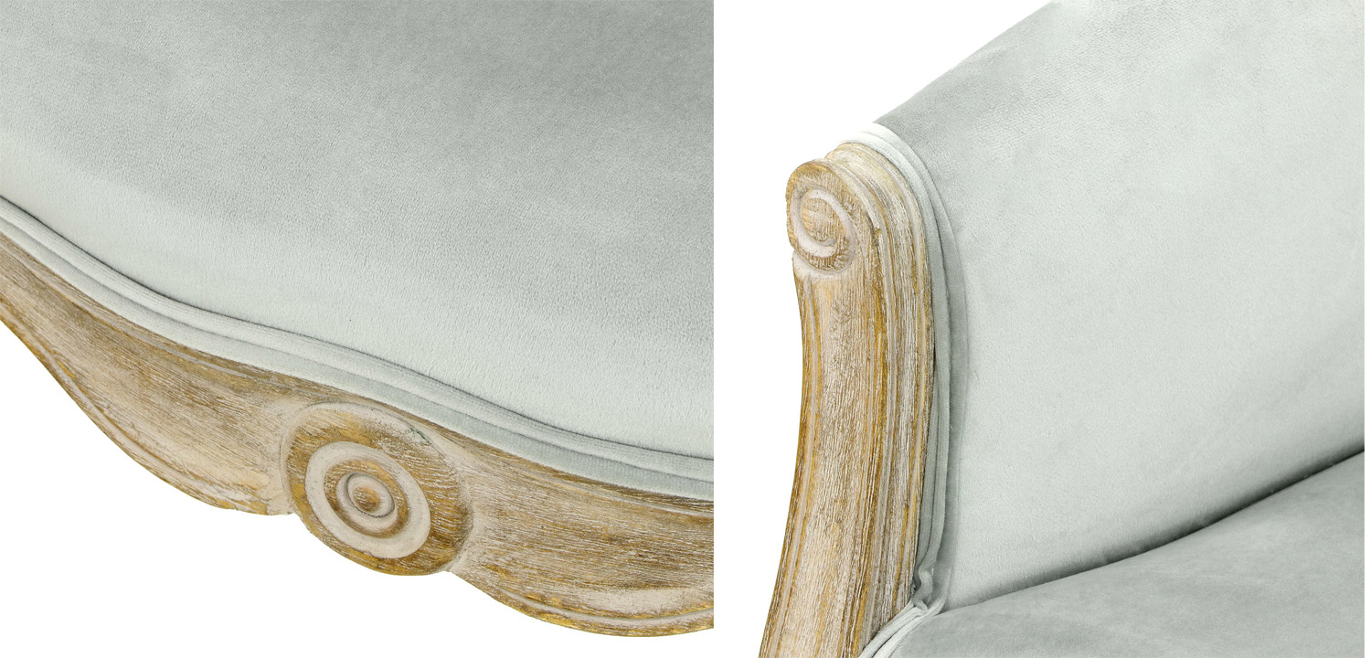 Кресло French Provence Armchair Roderic light blue - фото №2