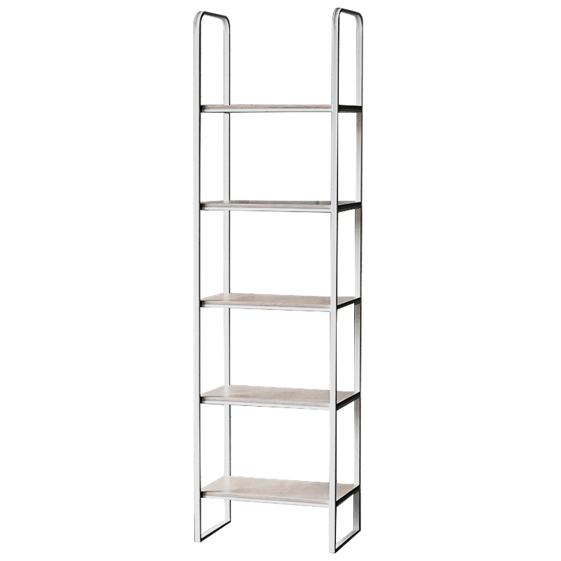 Стеллаж Ayman Industrial Metal Rust Rack Белый Древесина в Казани | Loft Concept 