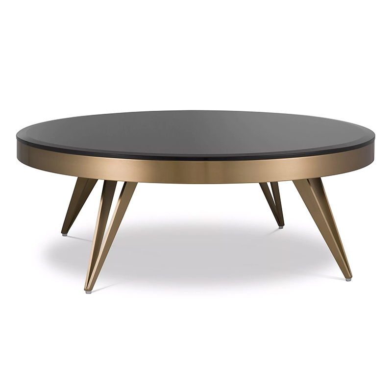 Кофейный стол Eichholtz Coffee Table Rocco Латунь Черный в Казани | Loft Concept 