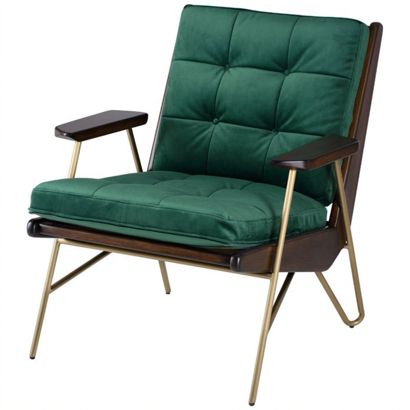 Кресло Gelver Chair green Зеленый матовое золото Коричневый в Казани | Loft Concept 